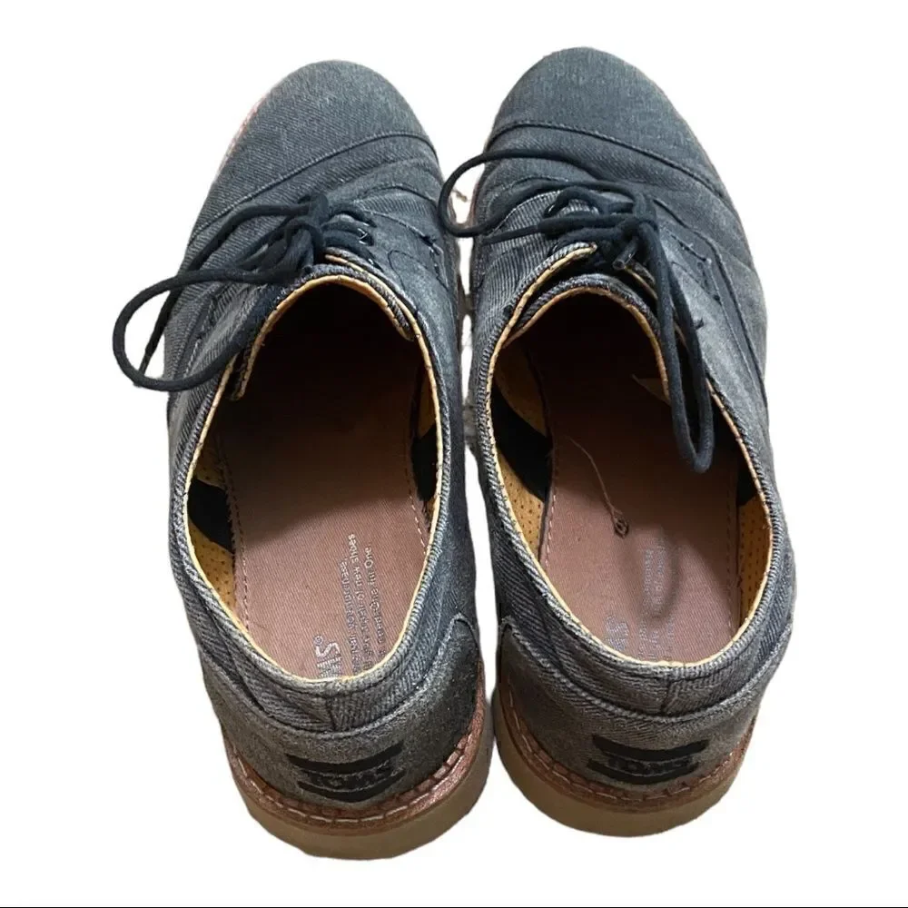 TOMS | Mens TOMS Brogue Lace-Up Ash Aviator Twill | 9.5